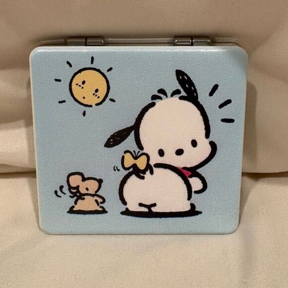 Sanrio Pochacco & Choppy Compact Mirror Pocket Mirror Makeup Cosmetic Mirror NEW - Picture 3 of 5